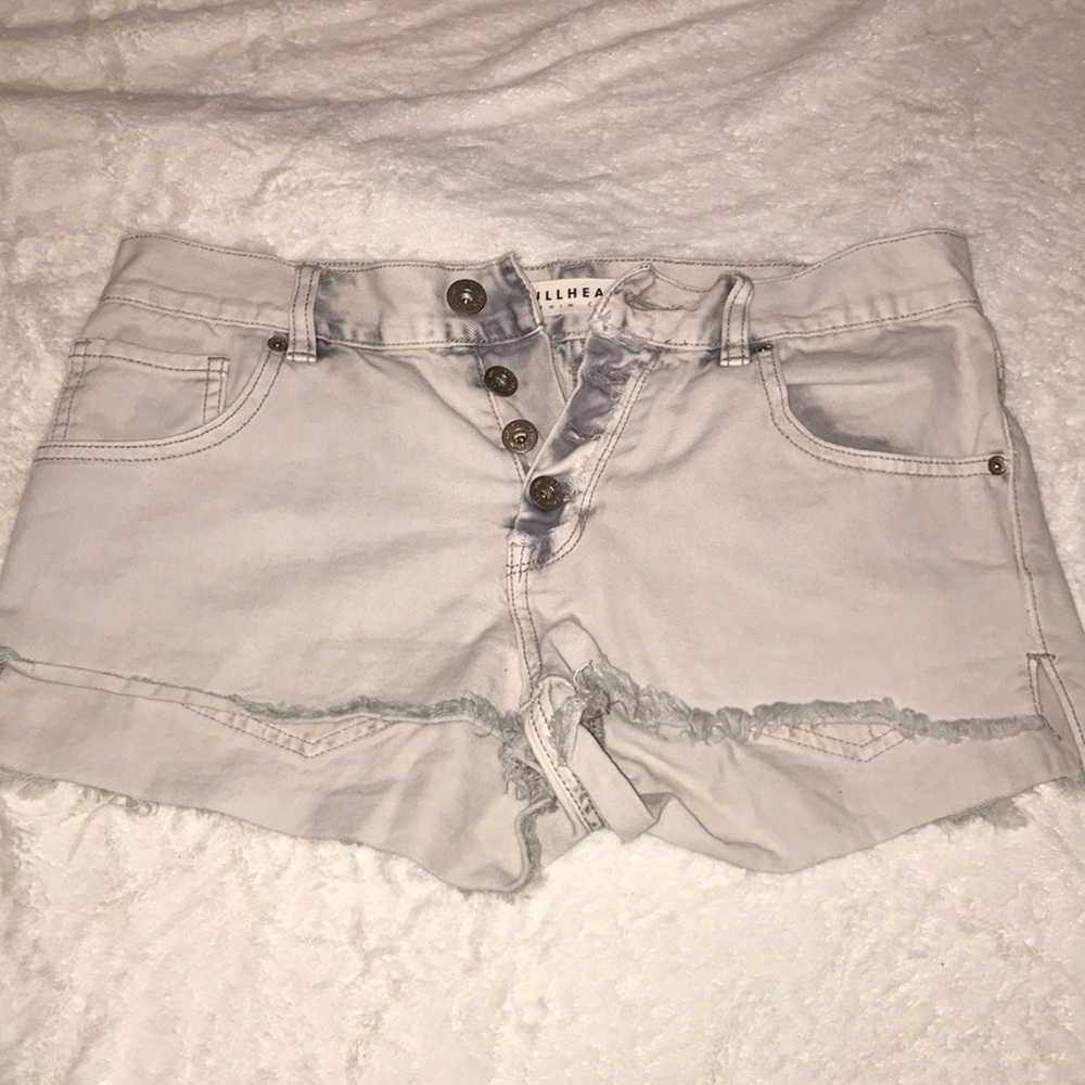 Bullhead Denim Co. mid-rise shorts.